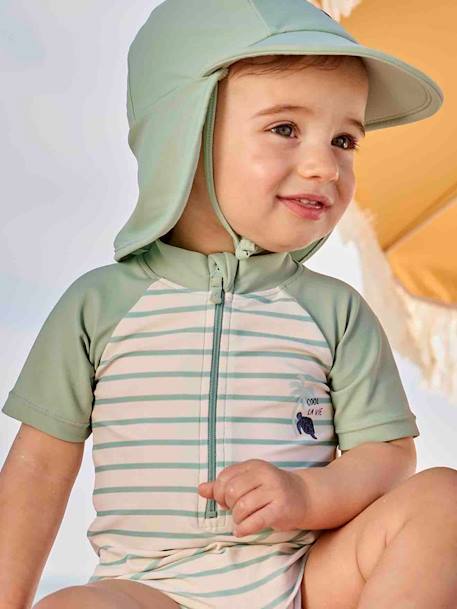 Jungen Baby UV-Strandoverall salbeigrün 