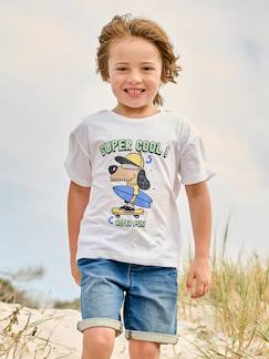 Junge-T-Shirt, Poloshirt, Unterziehpulli-Jungen T-Shirt mit Recycling-Baumwolle