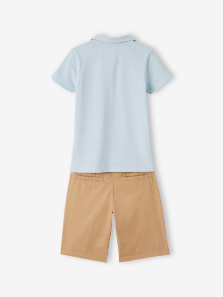 Jungen-Set: Poloshirt & Shorts himmelblau 