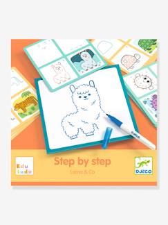 Spielzeug-Kunstaktivität-Leinwand und Malerei-Kinder Mal-Set Step by step Lama & Co DJECO