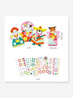 Spielzeug-Kinder Bastel-Set Collagen mit Strass-Stickern DJECO