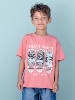 Junge-T-Shirt, Poloshirt, Unterziehpulli-T-Shirt-Jungen T-Shirt mit Fotoprint, Recycling-Baumwolle