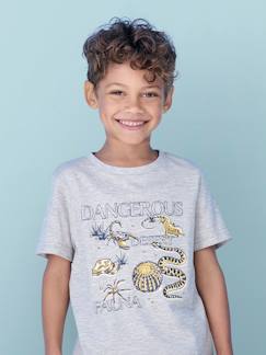 Junge-T-Shirt, Poloshirt, Unterziehpulli-T-Shirt-Jungen T-Shirt mit Recycling-Baumwolle