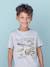 Jungen T-Shirt mit Recycling-Baumwolle grau meliert+schieferblau 