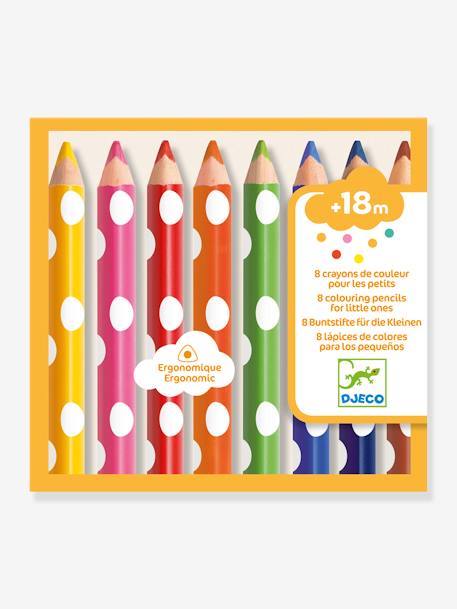 8 crayons de couleurs pour les petits - DJECO multicolore 