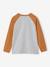 Jungen Shirt, Raglanärmel khaki+moosgrün+pekannuss+weiß meliert 