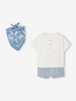 Baby-Jungen Baby-Set: Hemd, Shorts & Halstuch