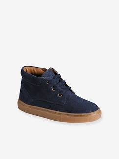 Baskets enfant garçon cuir montantes zippées et élastiquées Chaussures-Baskets enfant garçon cuir montantes zippées et élastiquées