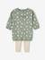 Ensemble robe + legging bébé personnalisable vert sauge 