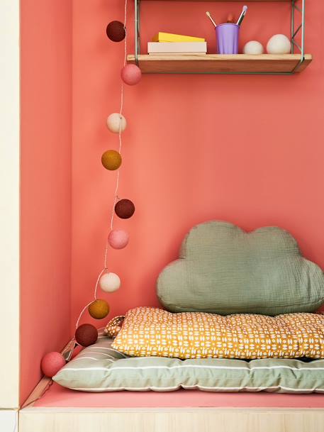 Kinderzimmer Lichterkette rosa+salbeigrün+tomette 