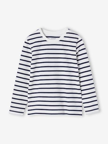 3er-Pack Jungen Langarmshirts bordeaux+weiß 