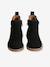 Boots enfant fille cuir zippées lot beige+noir+taupe 