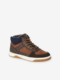 Baskets enfant garçon synthétiques montantes élastiquées et zippées Chaussures-Baskets enfant garçon synthétiques montantes élastiquées et zippées