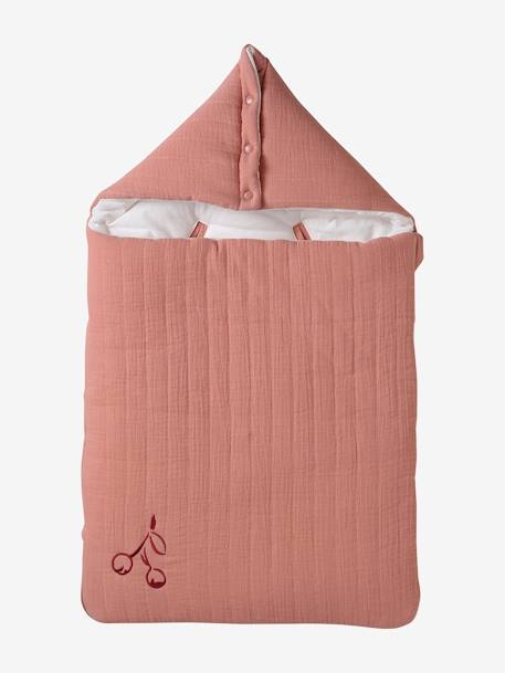 Baby Sommer-Ausfahrsack Basics blaugrau+rosa 