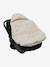 2-in-1 Baby Ausfahrsack/Wickelunterlage, Musselin beige bedruckt+cappuccino+GRÜN+terrakotta+wollweiß 