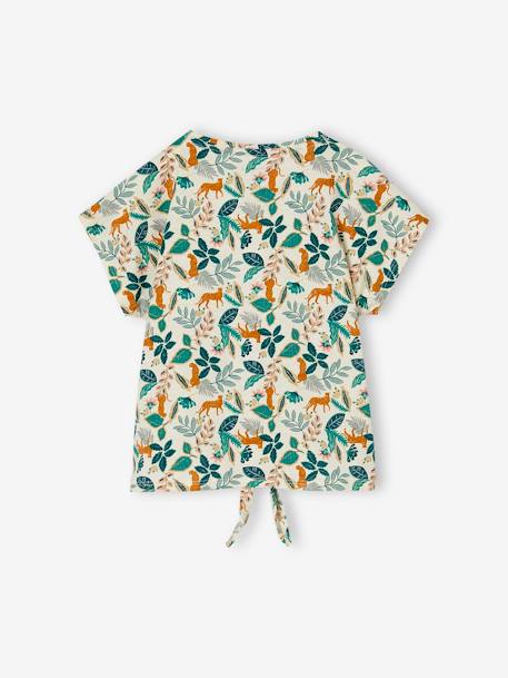 Mädchen T-Shirt lavandel+rosa+weiß+weiß bedruckt 