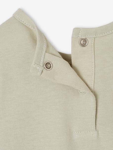 T-shirt bébé parrain. / marraine pressionné dos vert de gris 