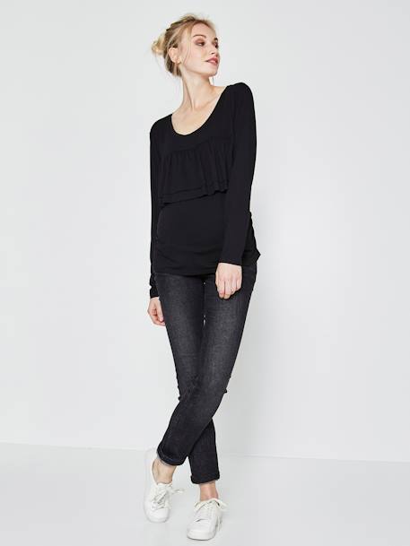 Umstands Slim-Fit-Jeans, Schrittl. 85 cm black 