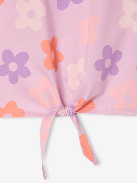 Mädchen T-Shirt lavandel+rosa+weiß+weiß bedruckt 