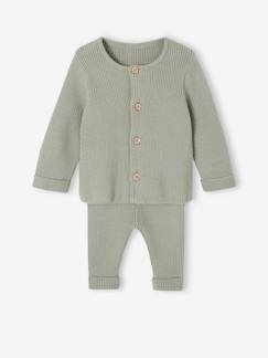 Bébé-Ensemble-Ensemble bébé mixte gilet pantalon en tricot
