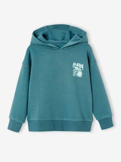 Garçon-Pull, gilet, sweat-Sweat garçon à capuche motif poitrine 