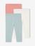 3er-Pack einfarbige Baby Leggings Basics Oeko-Tex altrosa+graublau 