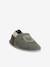 Chaussons élastiqués en cuir souple bébé lot marron+marron imprimé+vert imprimé 