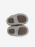 Chaussons élastiqués en cuir souple bébé lot marron+marron imprimé+vert imprimé 