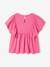 Mädchen Blusenshirt mit Recycling-Polyester marine+pfingstrose+wollweiß 