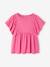 Mädchen Blusenshirt mit Recycling-Polyester marine+pfingstrose+wollweiß 