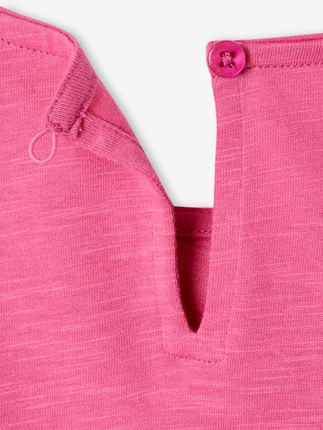 Mädchen Blusenshirt mit Recycling-Polyester marine+pfingstrose+wollweiß 