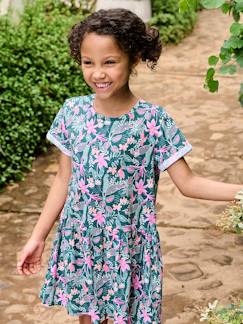 Fille-Robe-Robe imprimée fille manches courtes