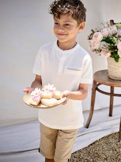 Junge-T-Shirt, Poloshirt, Unterziehpulli-Polohemd mit Stehkragen für Jungen