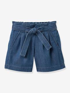 Short en denim léger Fille-Short en denim léger