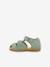 Sandales bébé Pika Scratch camel+vert d'eau 