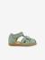 Sandales bébé Pika Scratch camel+vert d'eau 