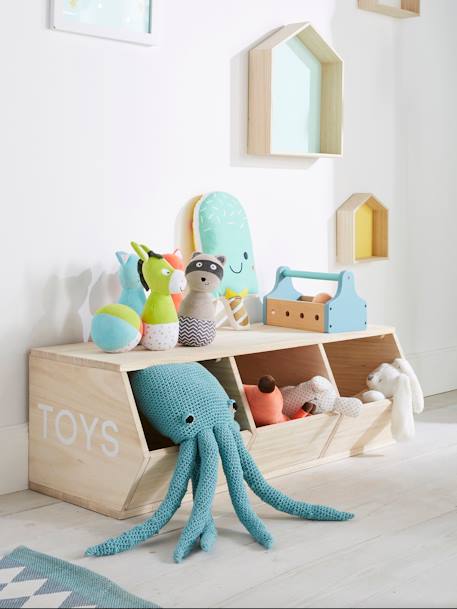 Kinderzimmer Regal „Toys“, 3 Fächer WEISS 