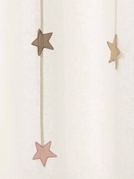 Vorhang aus Canvas mit Sternen-Girlande WOLLWEISS+wollweiß/sterne mehrfarbig 
