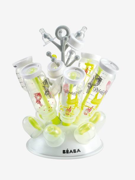 BEABA® Abtropfgestell für Babyflaschen GRÜN/WEISS/GRAU+BLAU+grau+HELLROSA 