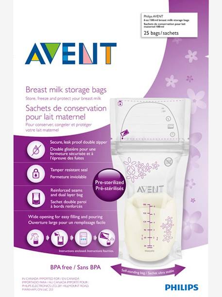 25 Einweg-Beutel für Muttermilch Philips AVENT TRANSPARENT 