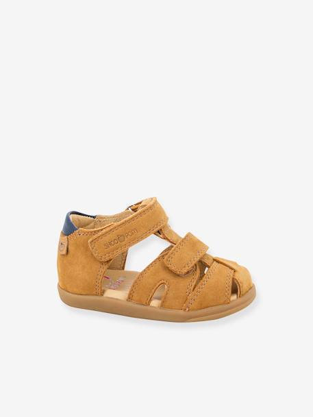 Sandales bébé Pika Scratch camel+vert d'eau 
