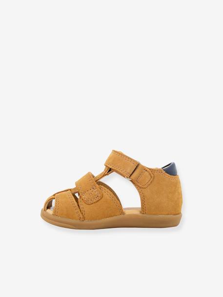 Sandales bébé Pika Scratch camel+vert d'eau 