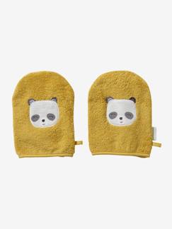 Kindermode-Bettwäsche & Dekoration-2er-Pack Waschhandschuhe "Panda"