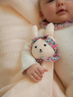 Jouet-Premier âge-Doudous et jouets en tissu-Doudou personnalisable en gaze de coton bio et tissu Liberty
