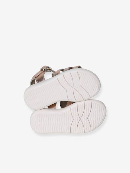 Sandales multi-brides en cuir bébé lot rose 