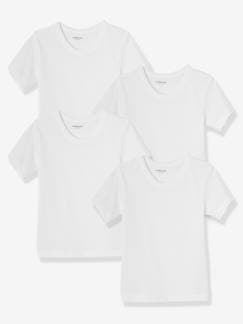 Unterwäsche-Junge-Unterwäsche-Unterhemd-4er-Pack T-Shirts für Kinder