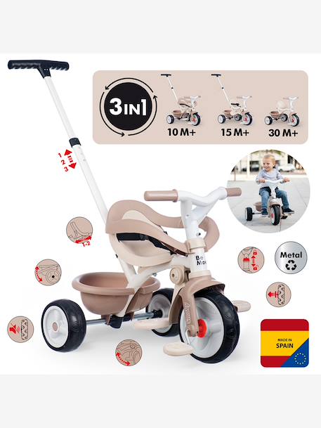 Tricyle Be Move Confort - beige+rose 