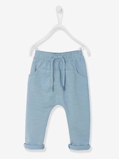 Pantalons et robes bébé-Bébé-Pantalon, jean-Pantalon molleton bébé garçon uni