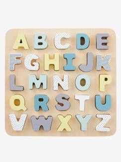 Babys gehen in die Kita-Spielzeug-Lernspiele-Lesen, Schreiben, Rechnen, Uhr-Buchstaben-Puzzle aus FSC® Holz