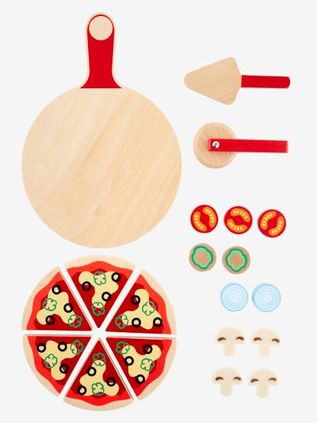 Set pizza en bois FSC® multicolore 